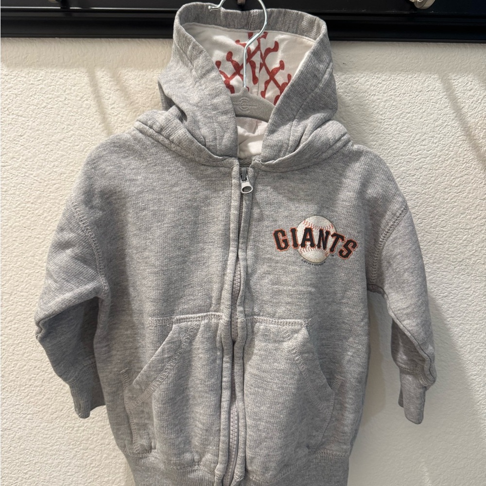Kids San Francisco Giants Gray Zip-Up Hoodie